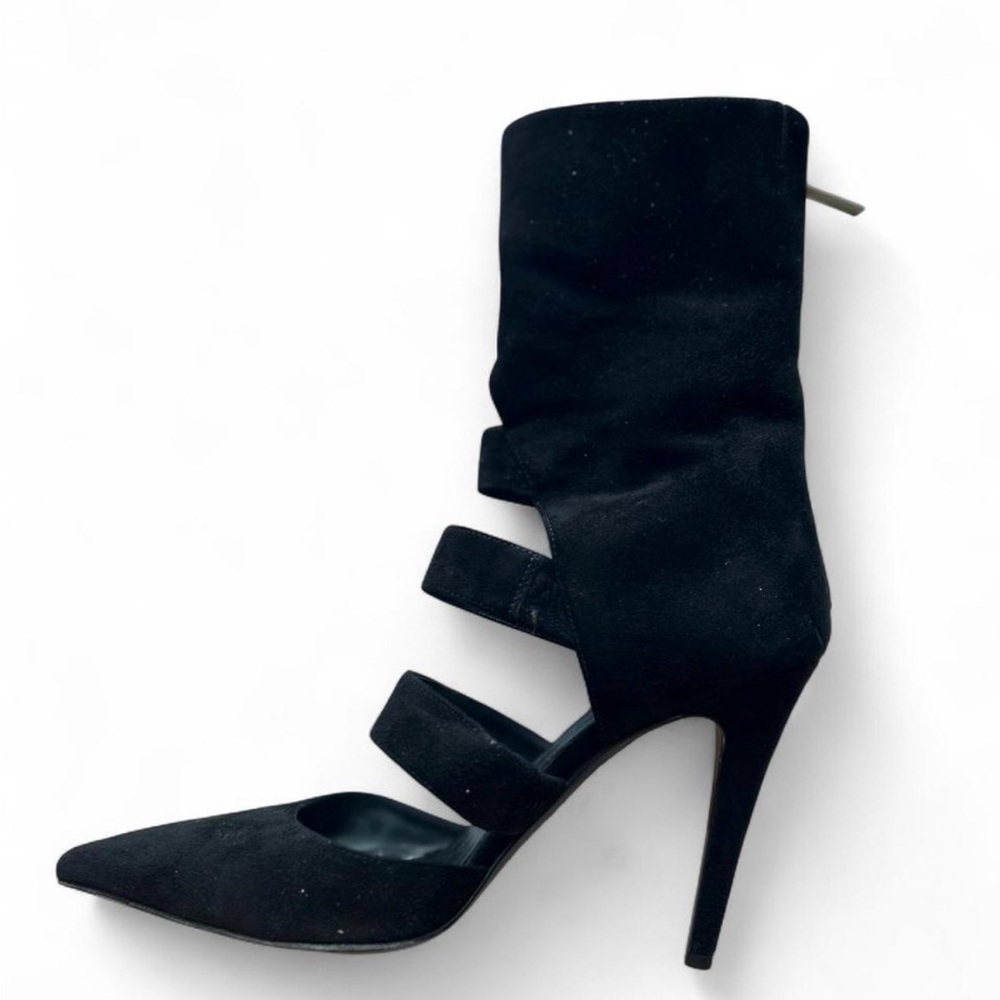 Tamara Mellon Black Suede Strappy Heels Size 36 - Picture 5 of 9